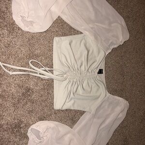 SHEIN White Ruched Blouse